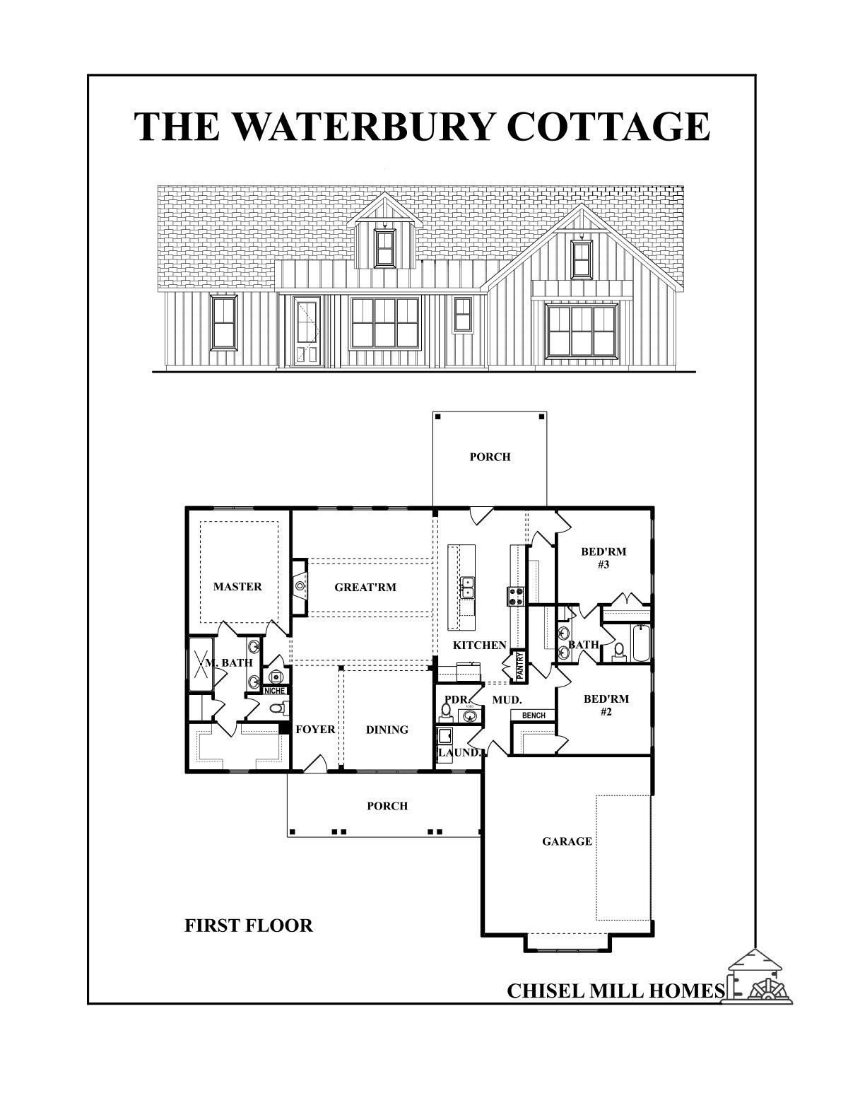 The Waterbury Cottage Floorplan 1
